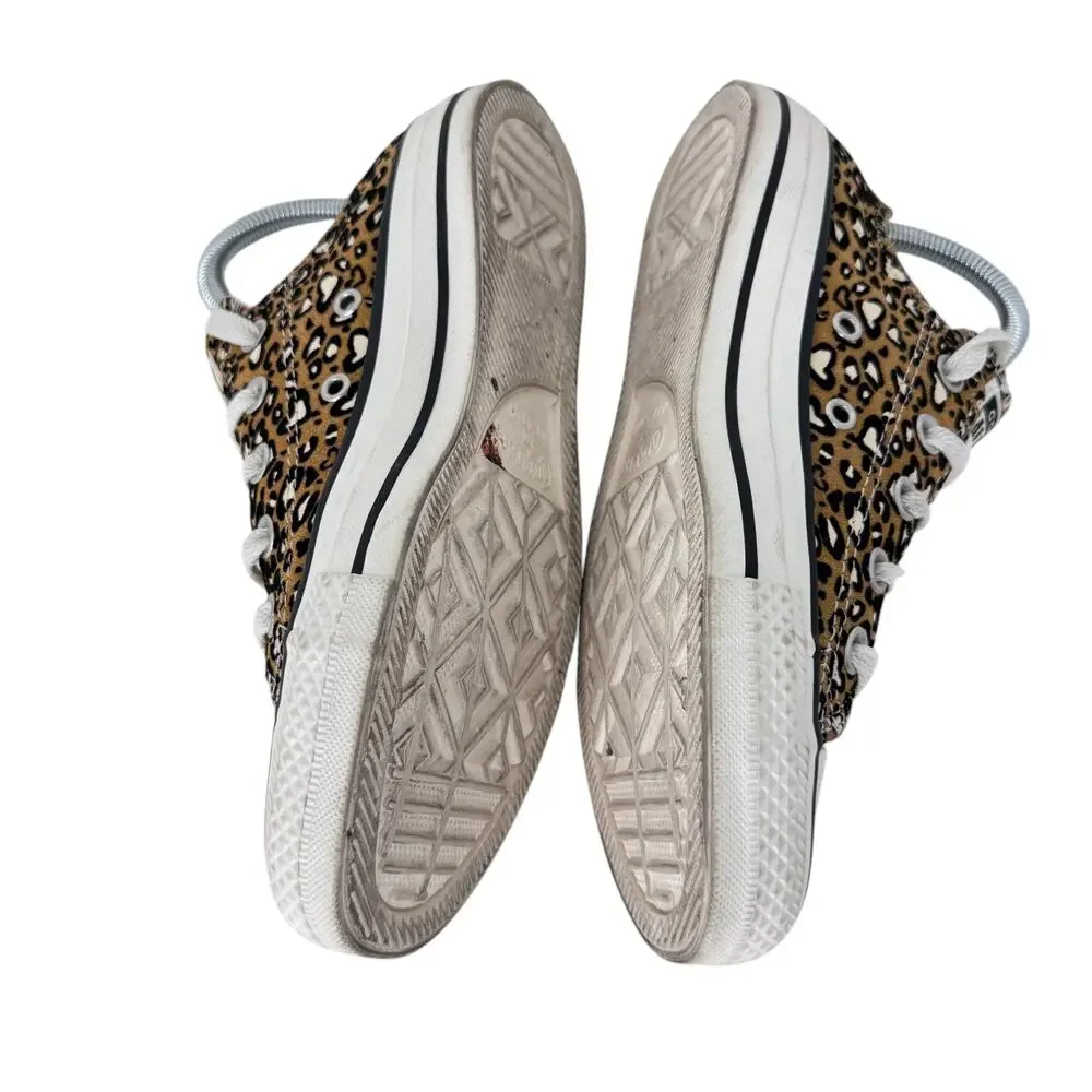 Converse Chuck Taylor All Star Sneakers Unisex M4/W6 Gold White Leopard‎ Print